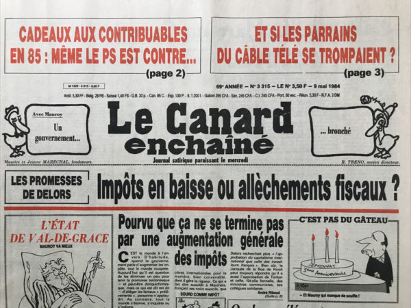 N° 3315 du Canard Enchaîné -  9 Mai 1984