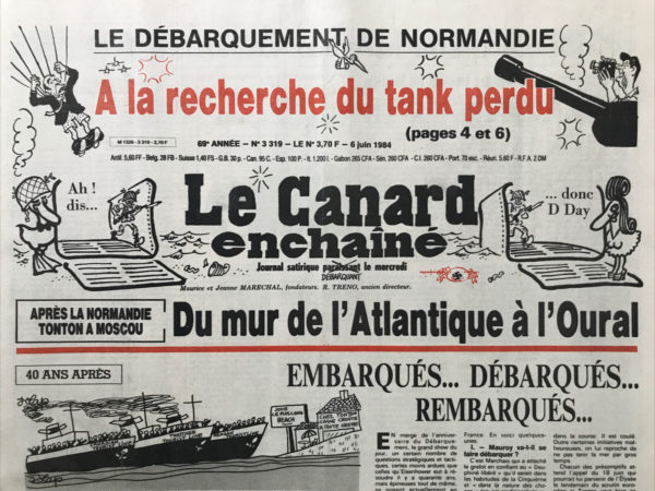 N° 3319 du Canard Enchaîné -  6 Juin 1984