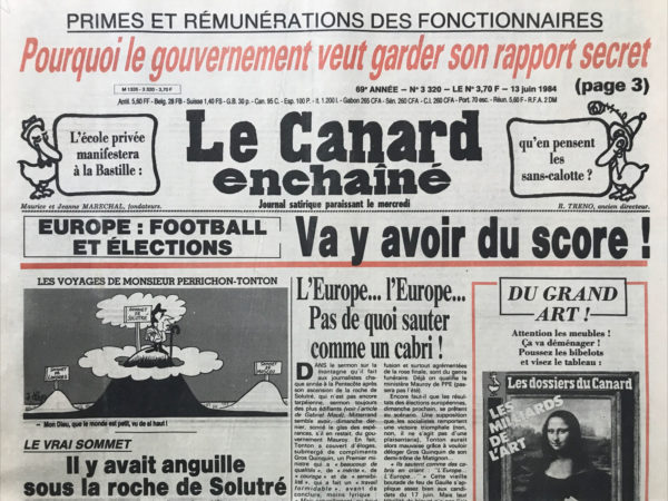 N° 3320 du Canard Enchaîné -  13 Juin 1984