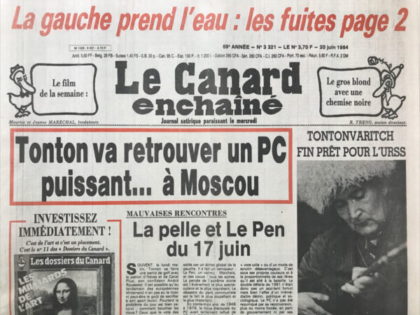 N° 3321 du Canard Enchaîné -  20 Juin 1984
