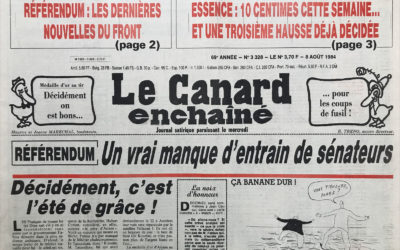 N° 3328 du Canard Enchaîné –  8 Août 1984