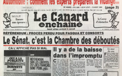 N° 3329 du Canard Enchaîné –  15 Août 1984