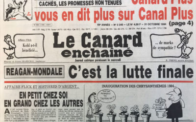 N° 3340 du Canard Enchaîné –  31 Octobre 1984