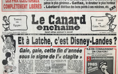N° 3400 du Canard Enchaîné –  25 Décembre 1985
