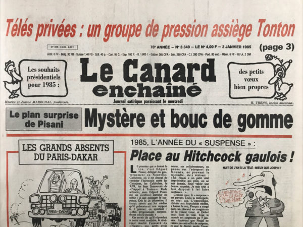 N° 3349 du Canard Enchaîné -  2 Janvier 1985