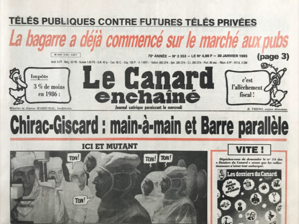 N° 3353 du Canard Enchaîné -  30 Janvier 1985