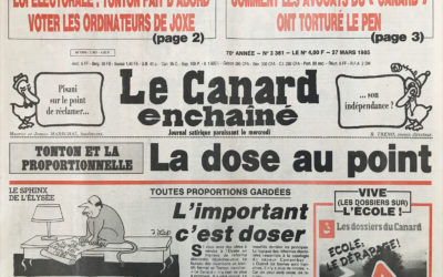 N° 3361 du Canard Enchaîné –  27 Mars 1985