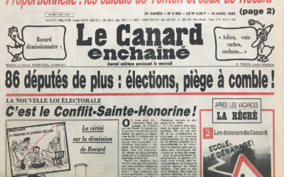 N° 3363 du Canard Enchaîné –  10 Avril 1985