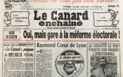 N° 3365 du Canard Enchaîné –  24 Avril 1985