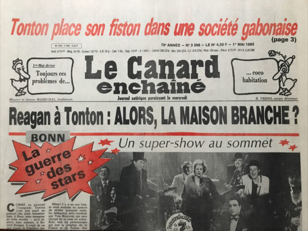 N° 3366 du Canard Enchaîné -  1 Mai 1985
