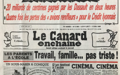 N° 3368 du Canard Enchaîné –  15 Mai 1985