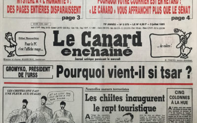 N° 3375 du Canard Enchaîné –  3 Juillet 1985