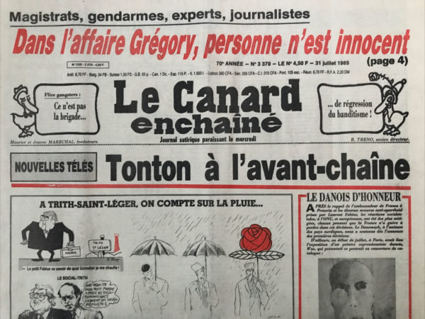 N° 3379 du Canard Enchaîné -  31 Juillet 1985