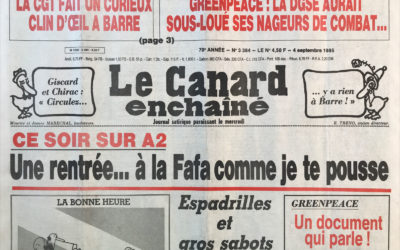 N° 3384 du Canard Enchaîné –  4 Septembre 1985