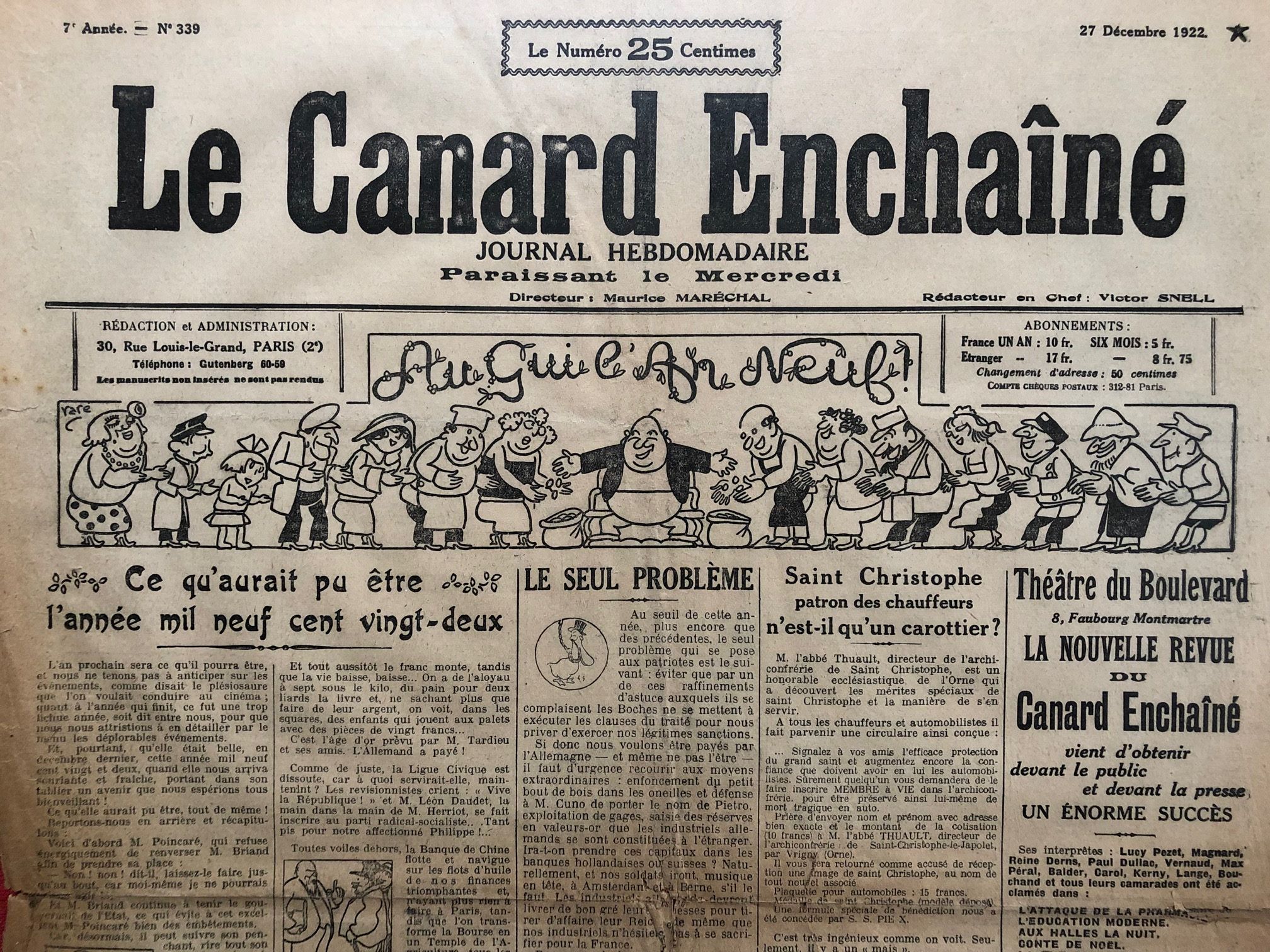 Couac ! | Acheter un Canard | Vente d'Anciens Journaux du Canard Enchaîné. Des Journaux Satiriques de Collection, Historiques & Authentiques de 1916 à 2004 ! | 339