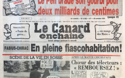 N° 3392 du Canard Enchaîné –  30 Octobre 1985