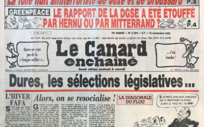 N° 3394 du Canard Enchaîné –  13 Novembre 1985