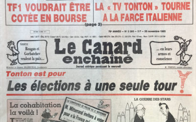 N° 3395 du Canard Enchaîné –  20 Novembre 1985