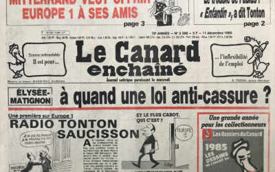 N° 3398 du Canard Enchaîné –  11 Décembre 1985