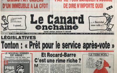 N° 3399 du Canard Enchaîné –  18 Décembre 1985