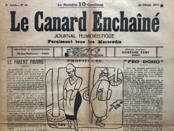 N° 34 du Canard Enchaîné -  21 Février 1917