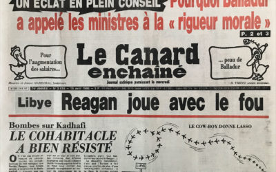 N° 3416 du Canard Enchaîné –  16 Avril 1986