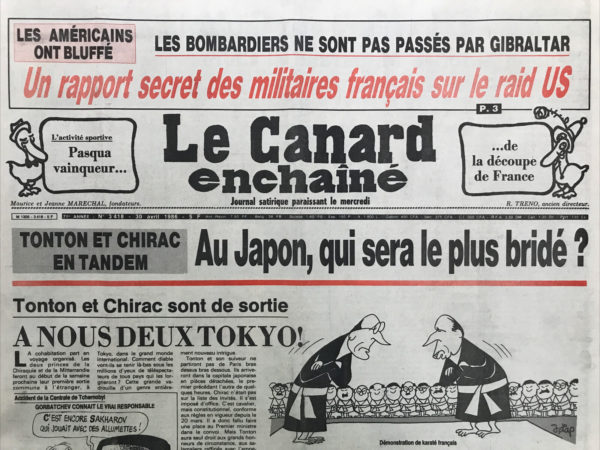 N° 3418 du Canard Enchaîné -  30 Avril 1986
