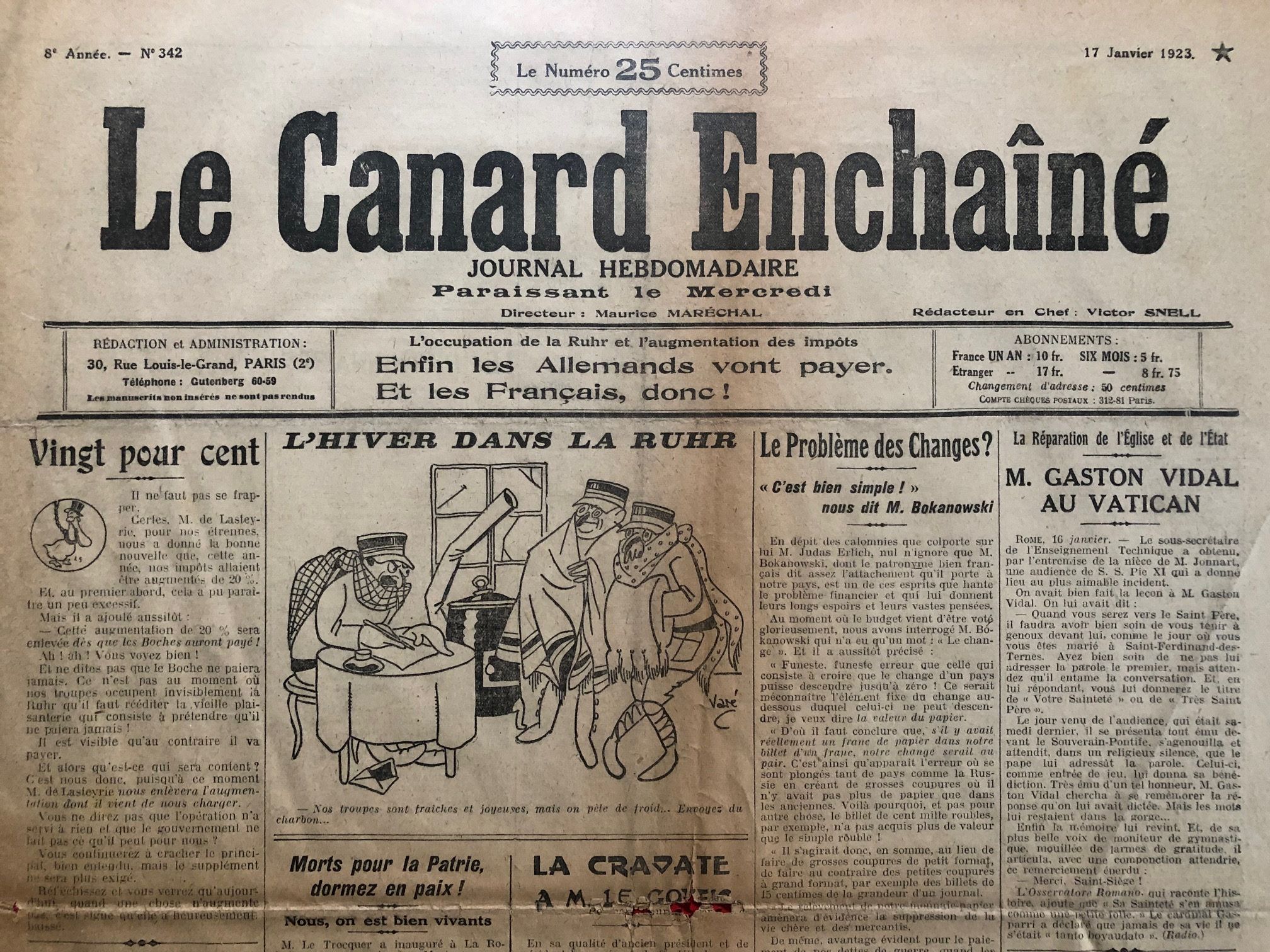 Couac ! | Acheter un Canard | Vente d'Anciens Journaux du Canard Enchaîné. Des Journaux Satiriques de Collection, Historiques & Authentiques de 1916 à 2004 ! | 342