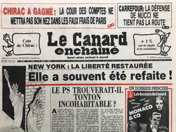 N° 3427 du Canard Enchaîné -  2 Juillet 1986