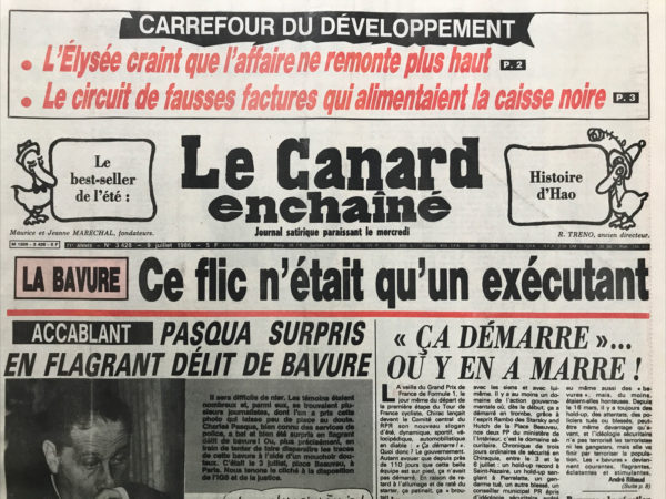 N° 3428 du Canard Enchaîné -  9 Juillet 1986