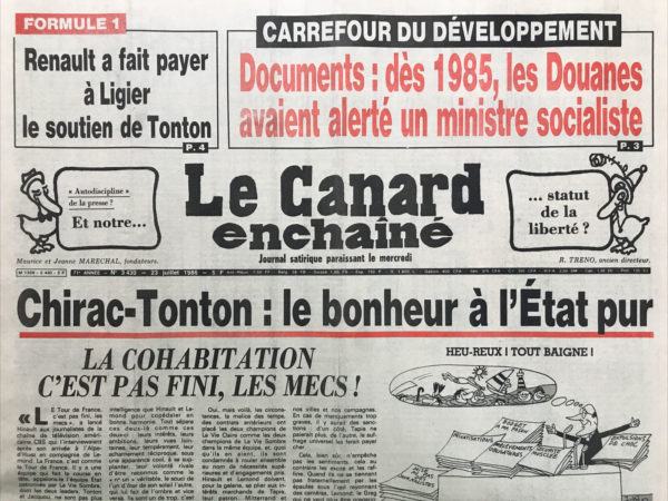 N° 3430 du Canard Enchaîné -  23 Juillet 1986
