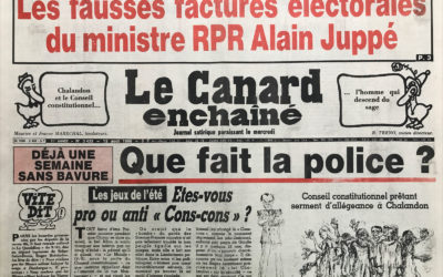 N° 3433 du Canard Enchaîné –  13 Août 1986