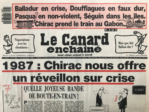 N° 3453 du Canard Enchaîné -  31 Décembre 1986