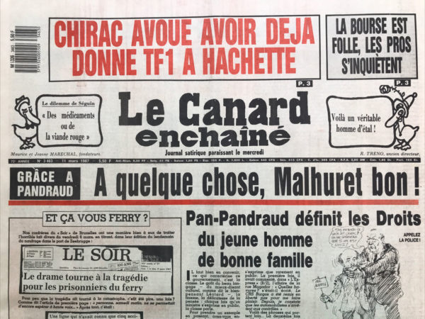N° 3463 du Canard Enchaîné -  11 Mars 1987