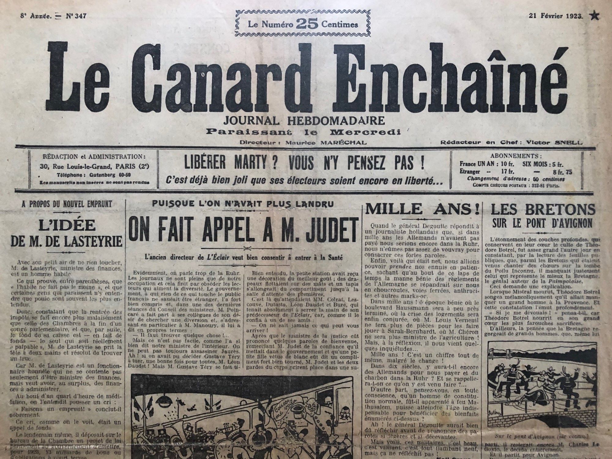 Couac ! | Acheter un Canard | Vente d'Anciens Journaux du Canard Enchaîné. Des Journaux Satiriques de Collection, Historiques & Authentiques de 1916 à 2004 ! | 347