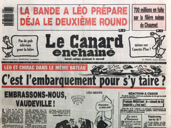 N° 3476 du Canard Enchaîné -  10 Juin 1987