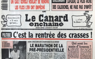 N° 3489 du Canard Enchaîné –  9 Septembre 1987