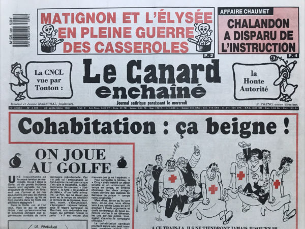 N° 3491 du Canard Enchaîné -  23 Septembre 1987