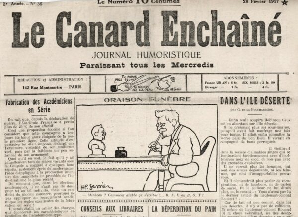 N° 35 du Canard Enchaîné -  28 Février 1917