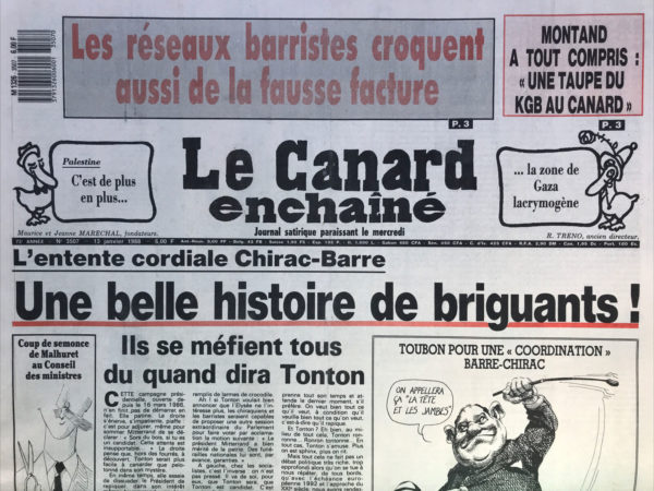 N° 3507 du Canard Enchaîné -  13 Janvier 1988