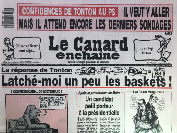 N° 3508 du Canard Enchaîné -  20 Janvier 1988