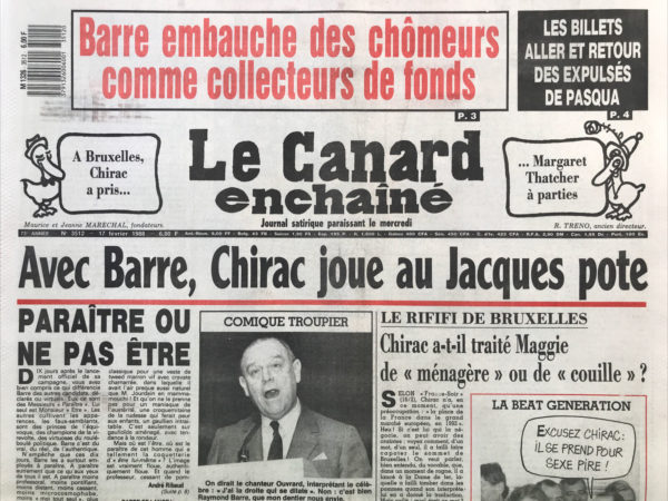 N° 3512 du Canard Enchaîné -  17 Février 1988