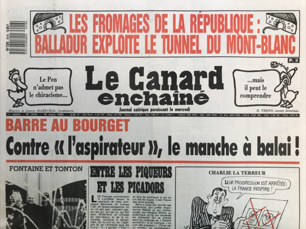 N° 3516 du Canard Enchaîné -  16 Mars 1988