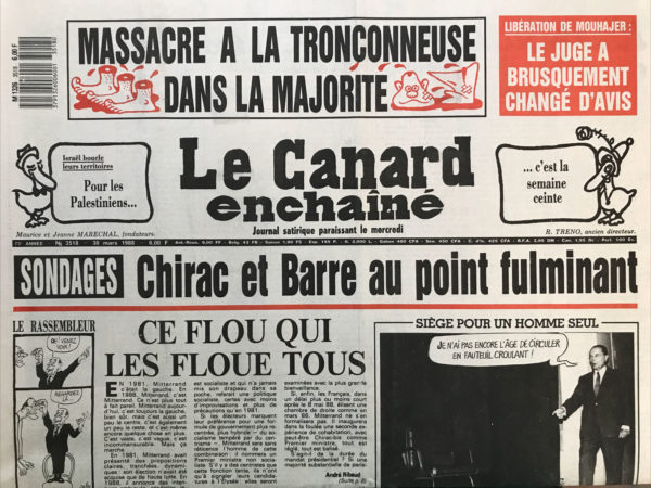 N° 3518 du Canard Enchaîné -  30 Mars 1988