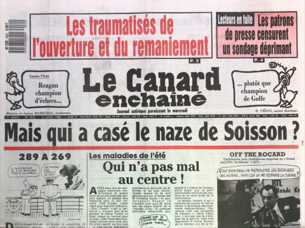 N° 3532 du Canard Enchaîné -  6 Juillet 1988