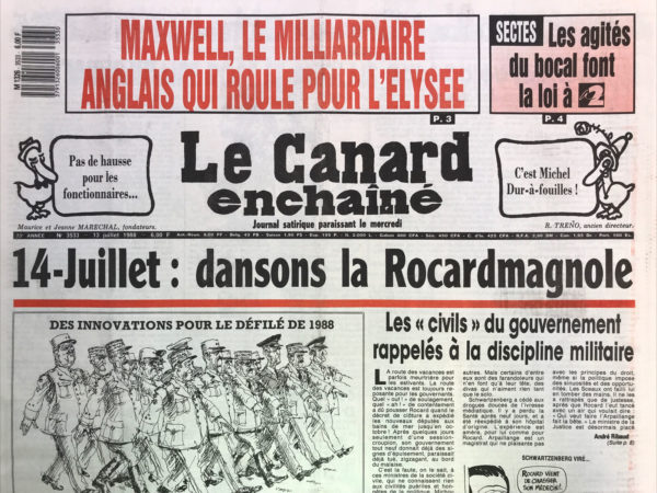 N° 3533 du Canard Enchaîné -  13 Juillet 1988