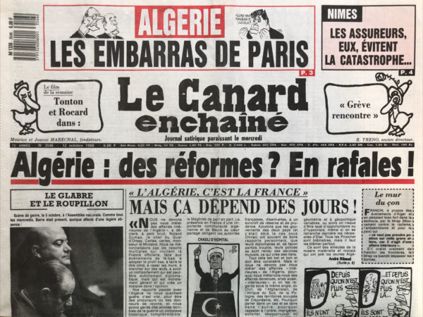 N° 3546 du Canard Enchaîné -  12 Octobre 1988