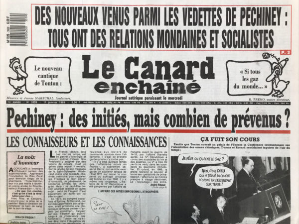 N° 3559 du Canard Enchaîné -  11 Janvier 1989