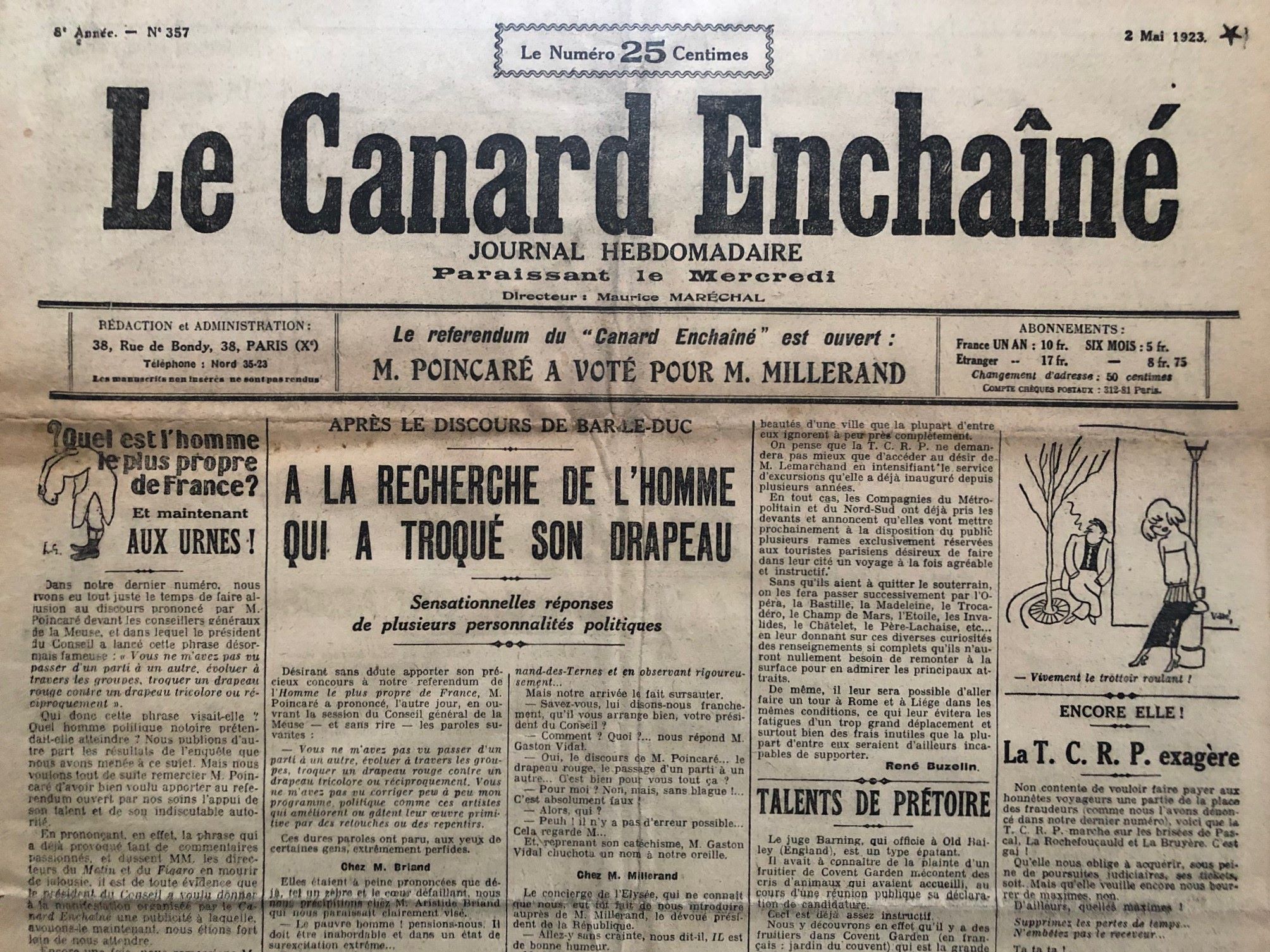 Couac ! | Acheter un Canard | Vente d'Anciens Journaux du Canard Enchaîné. Des Journaux Satiriques de Collection, Historiques & Authentiques de 1916 à 2004 ! | 357