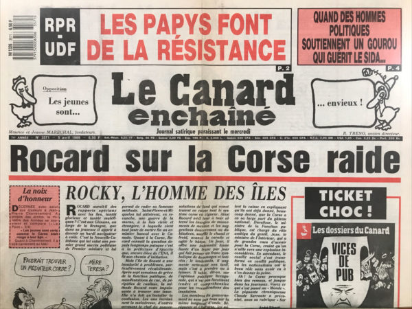 N° 3571 du Canard Enchaîné -  5 Avril 1989